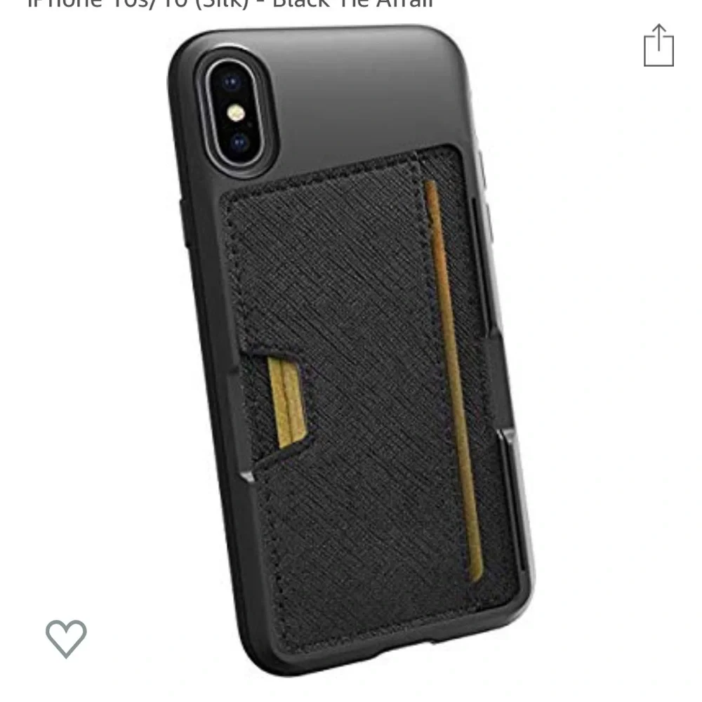 Smartish Silk black credit card case iPhone X/XS